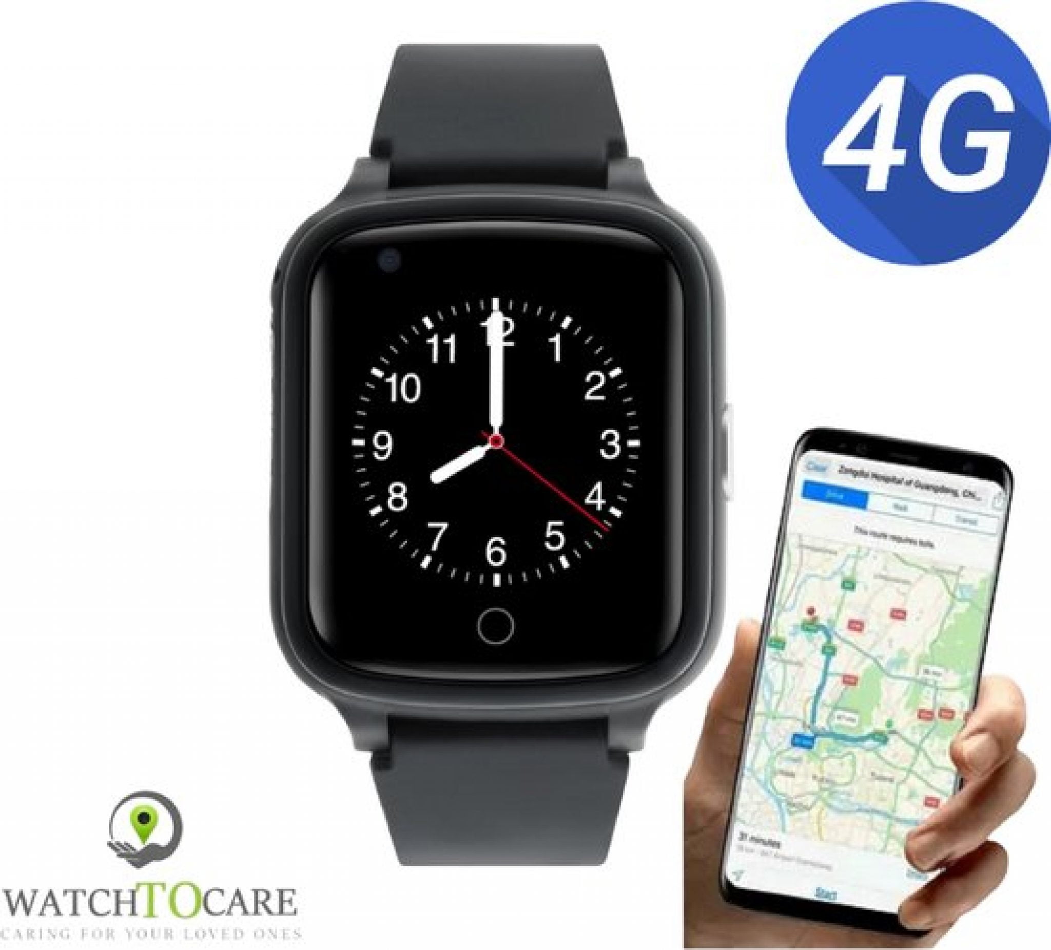 Watchtocare Gps Tracker Smartwatch Gps Horloge Alarm Horloge